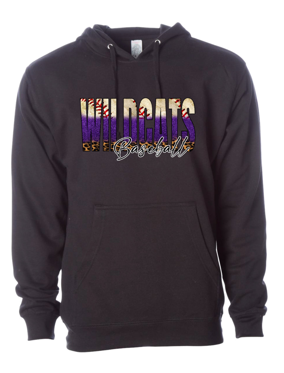 Hoodie Black Wildcats Base Glitter Fade