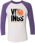 Long Sleeve Vikings Basketball Stack 3/4 sleeve
