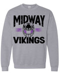 Crew Neck Sport Grey Helmet Stripe