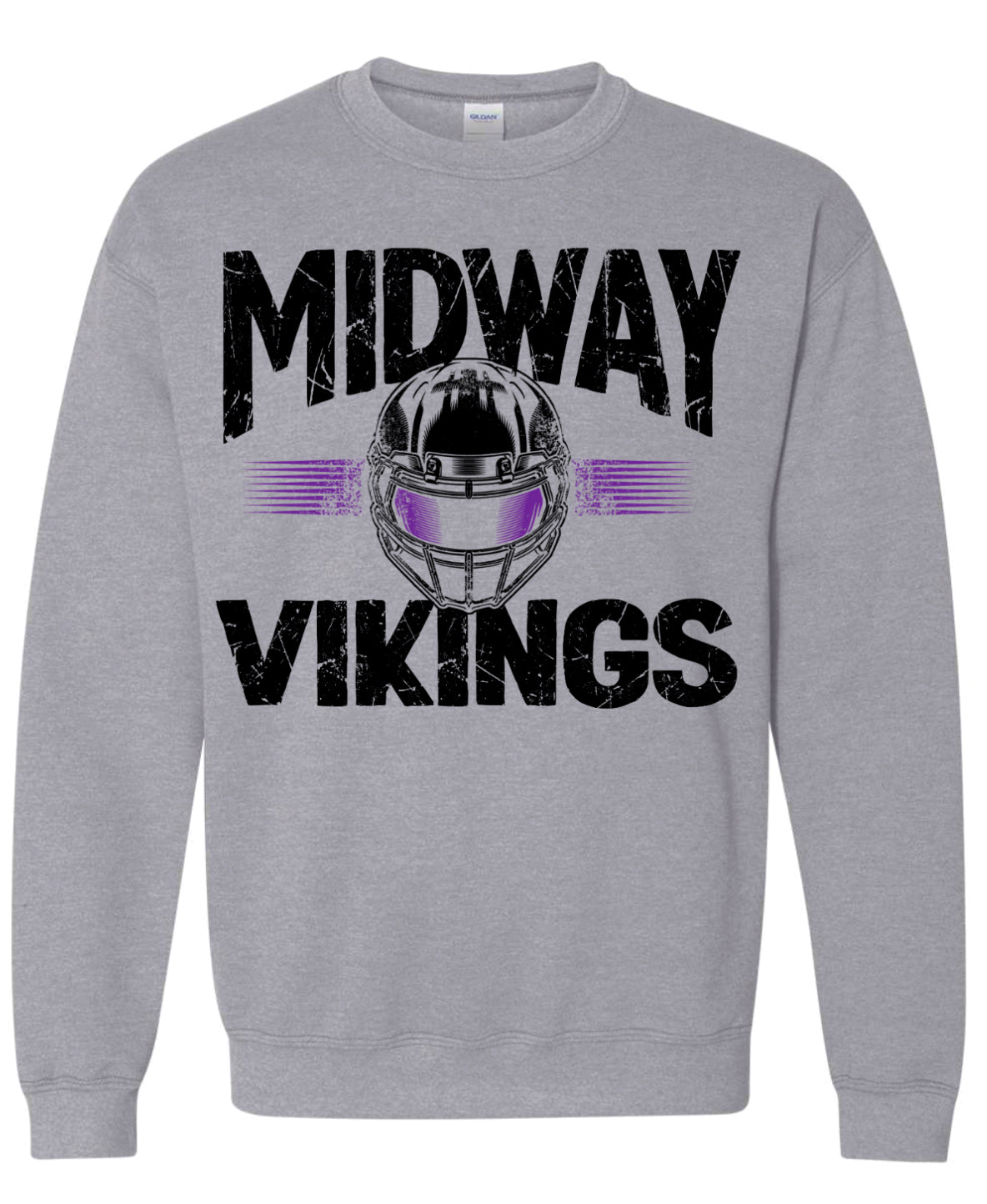 Crew Neck Sport Grey Helmet Stripe