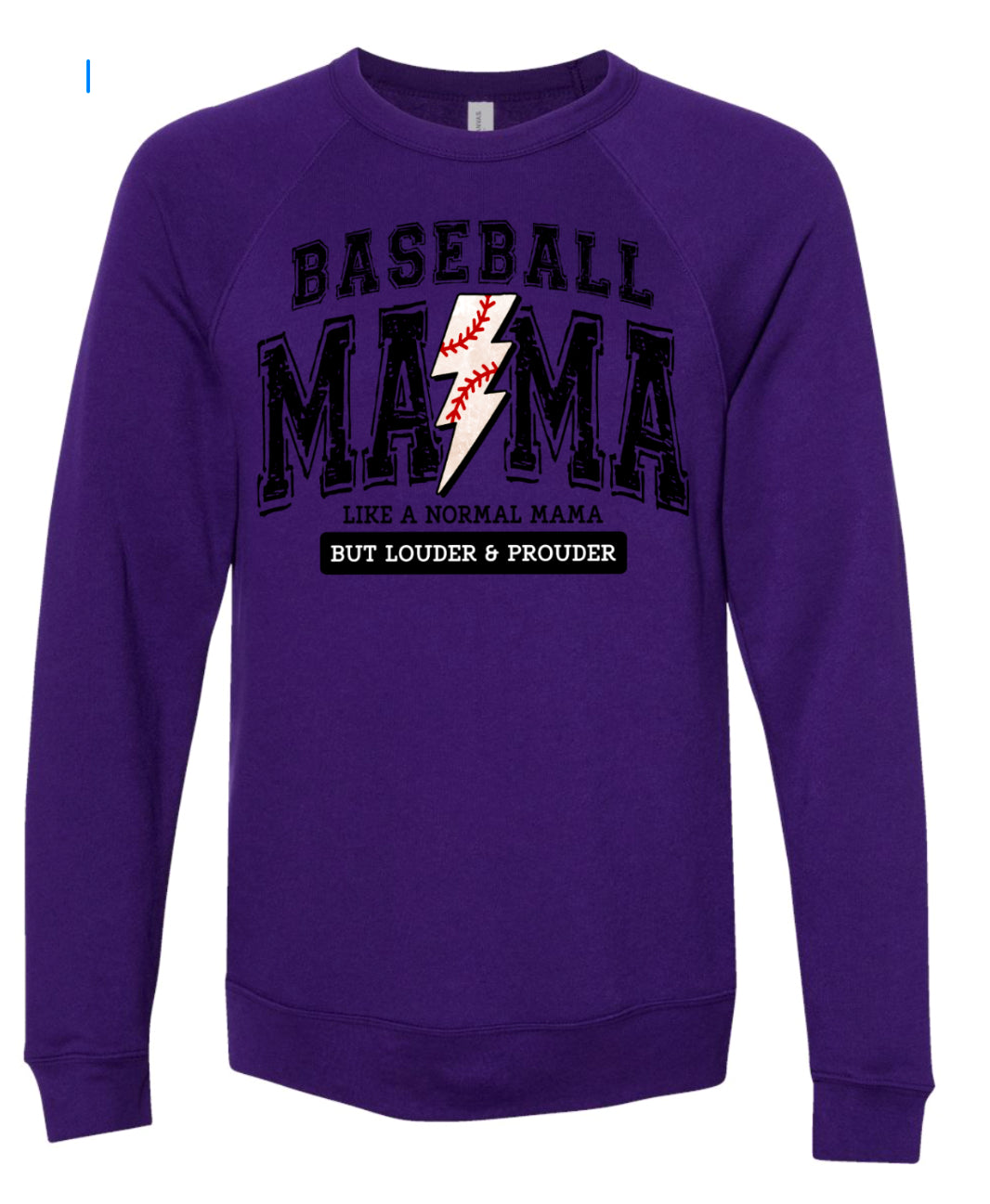 Baseball Mama Crew Neck Purple