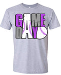 T-Shirt Grey Game Day Baseball Stack 4