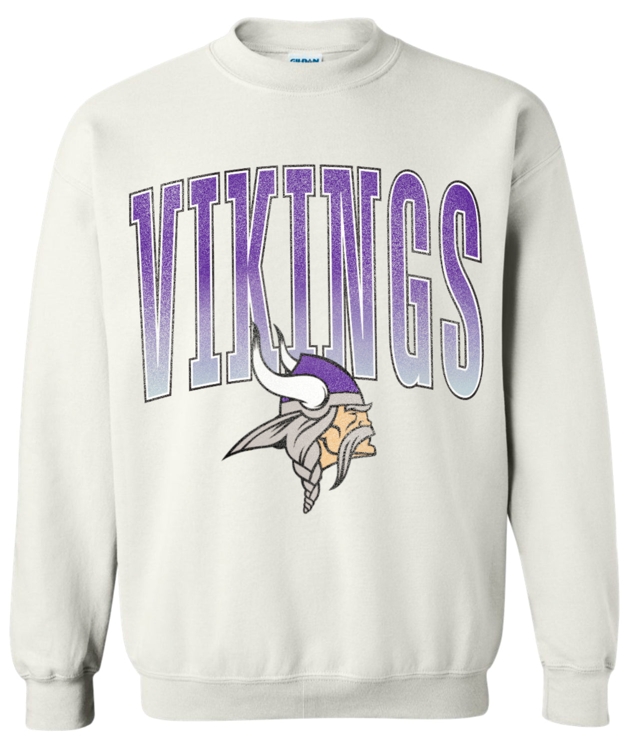 Crew Neck White Varsity Large Viking