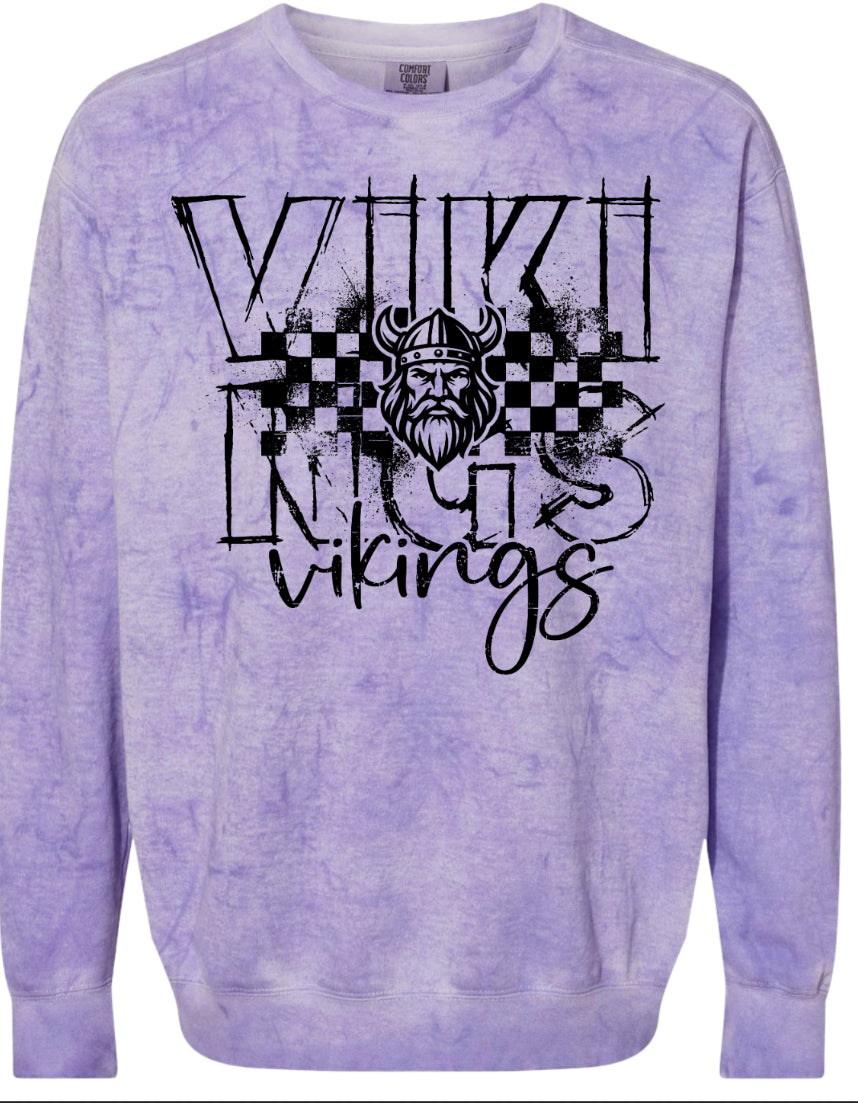Crew Neck Purple Smoke Viking Sketch