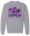 Crew Neck Sport Grey Cheer Mom Leopard