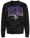 Crew Neck Black Camo Varsity Large Viking