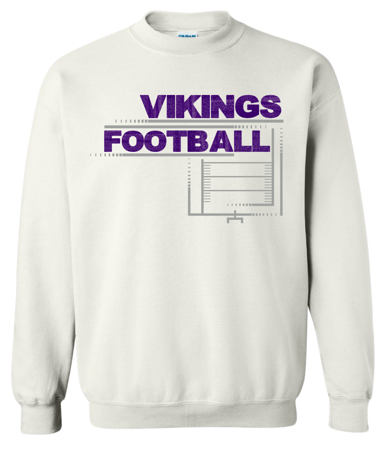 Crew Neck White Field Football