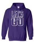 Hoodie Purple Lets Go Vikings Stacked