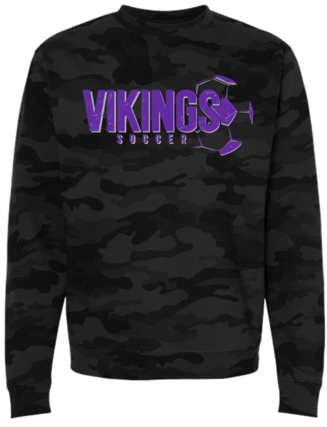 Crew Neck Black Camo Viking Soccer Right 16
