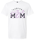 T-Shirt White Faux Glitter Senior Mom