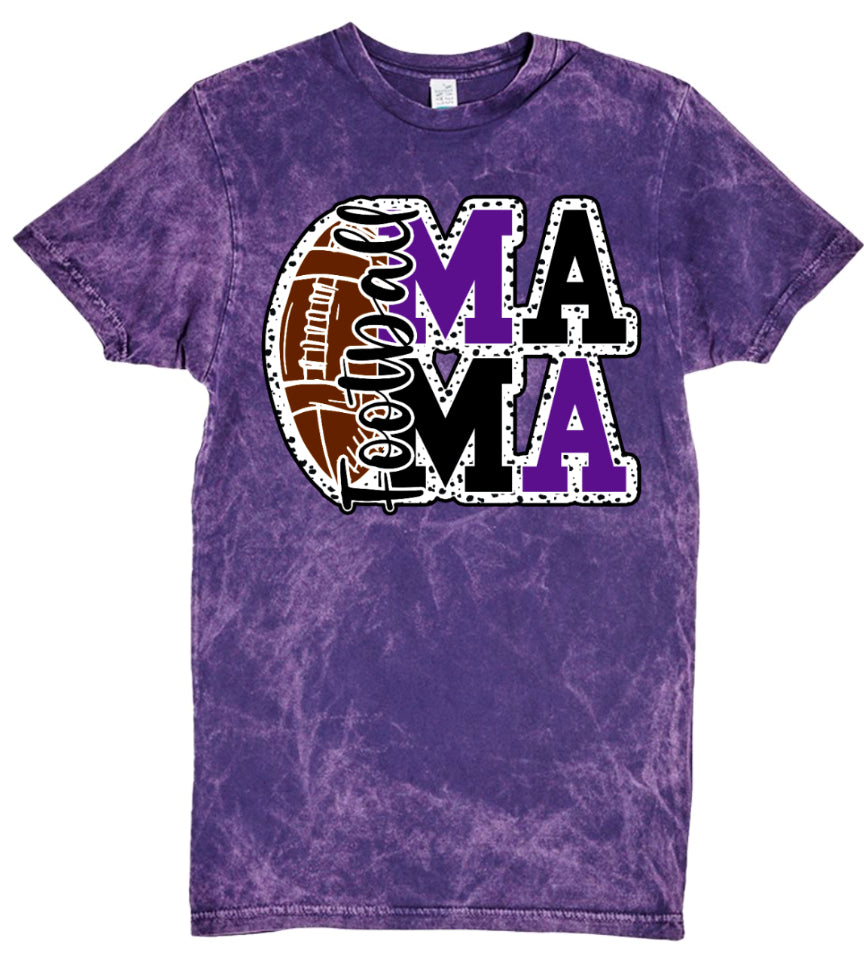 T-Shirt Purple Acid Football Mama Stacked