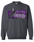Crew Neck Charcoal Player Distress