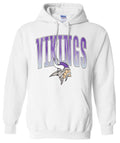Hoodie White Varsity Large Viking