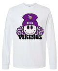 Long Sleeve White Smiley Cheer