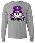 Long Sleeve Sport Grey Smiley Cheer