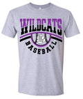 T-Shirt Gray Wildcats Baseball