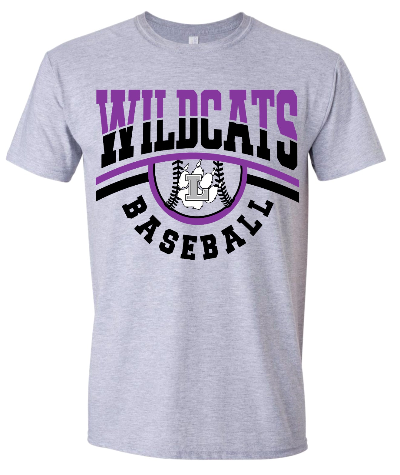 T-Shirt Gray Wildcats Baseball