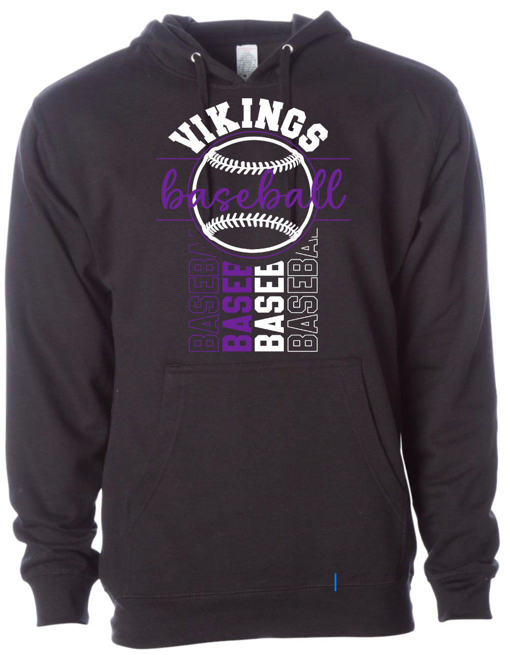 Hoodie Black Viking BB Vert Badge 7