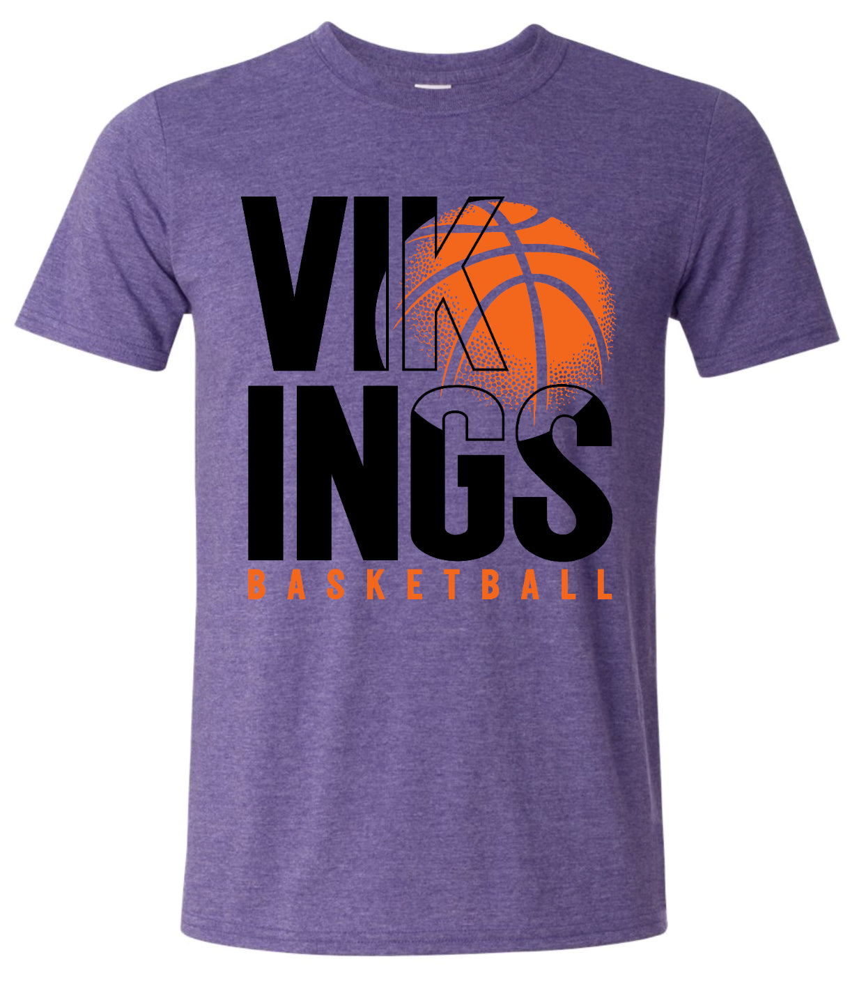 T-Shirt Vikings Basketball Stack Heather Purple