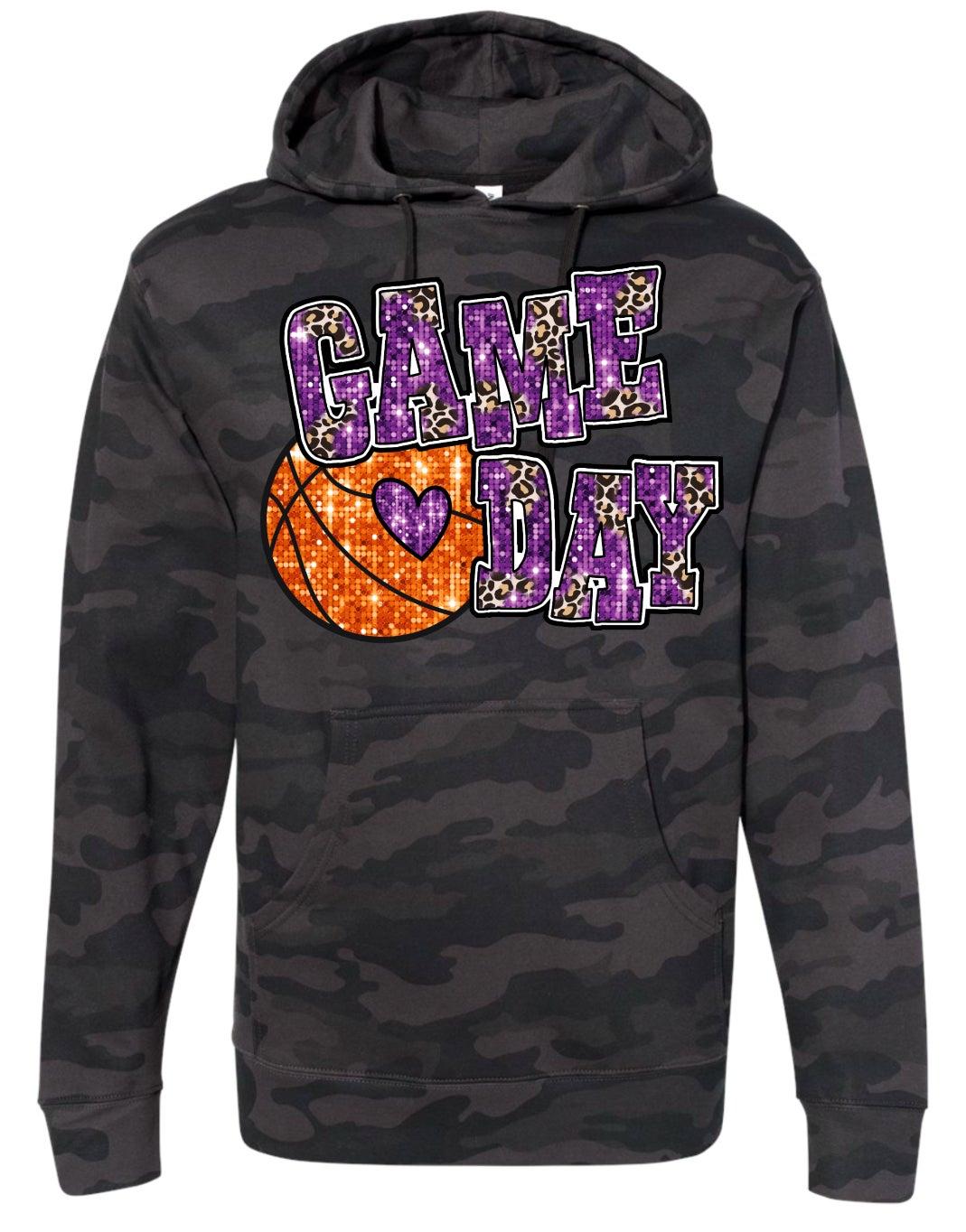Hoodie Game Day Faux Glitter 11