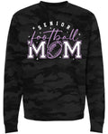 Crew Neck Camo Faux Glitter Senior Mom