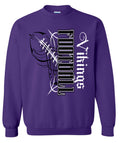 Crew Neck Purple Vikings Pinstripe