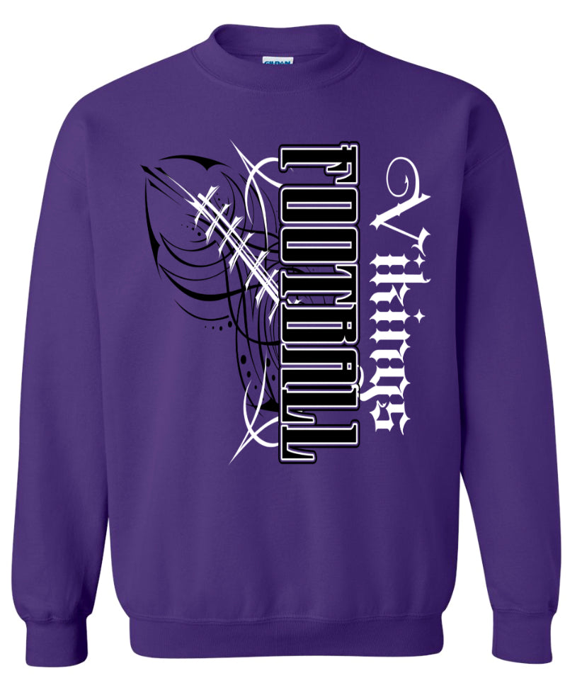 Crew Neck Purple Vikings Pinstripe