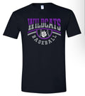 T-Shirt Black Wildcats Baseball