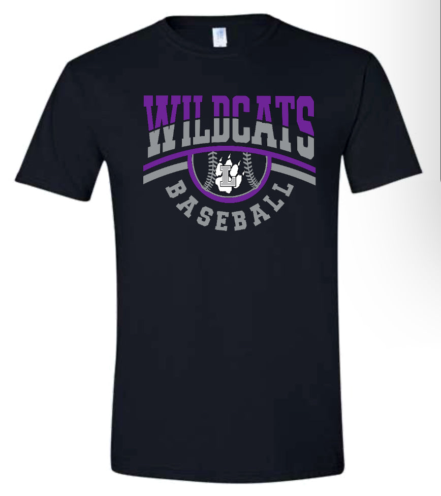 T-Shirt Black Wildcats Baseball