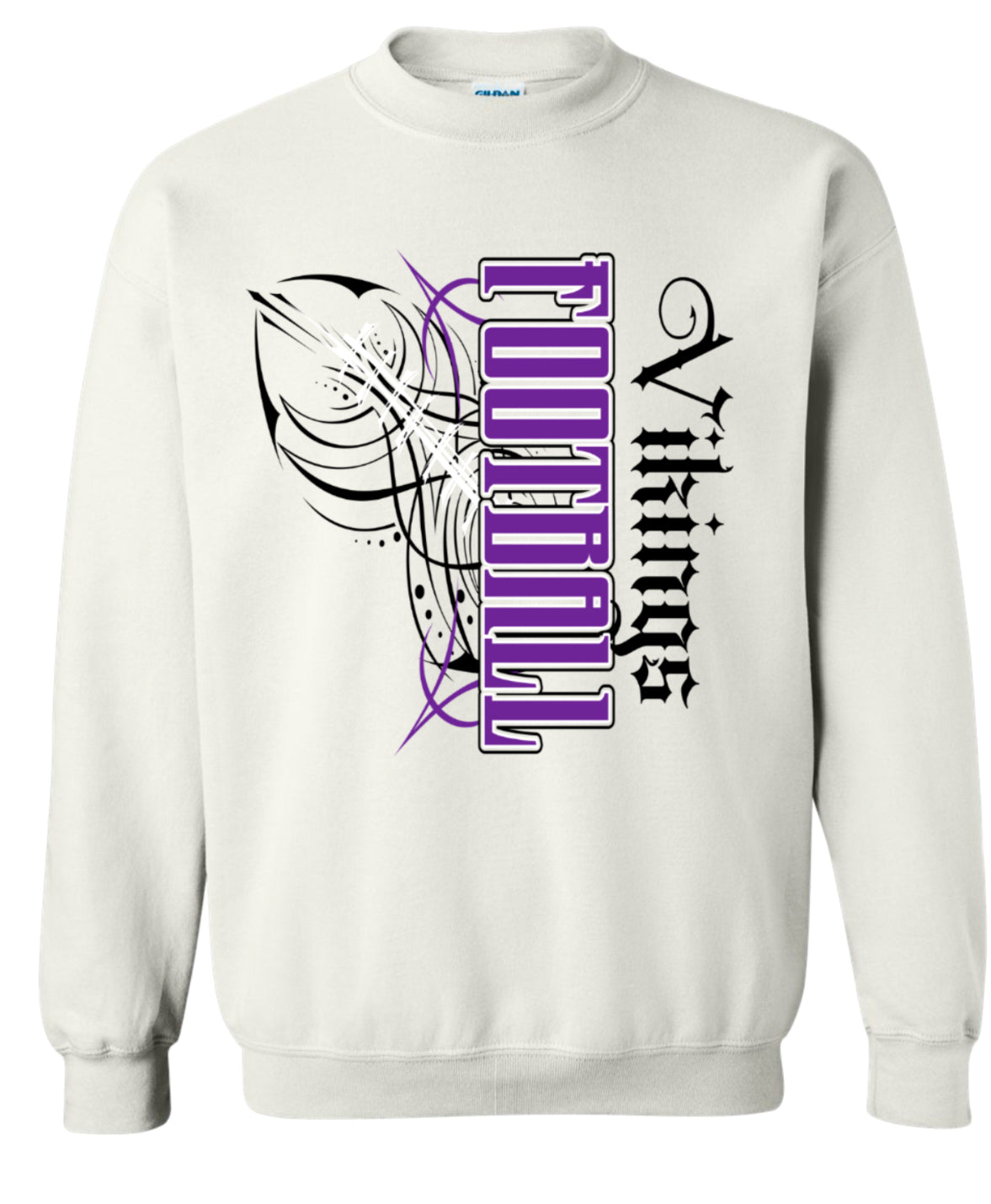 Crew Neck White Viking Pinstripe