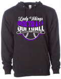 Hoodie Black Lady Vikings 6