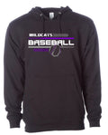 Hoodie Black Wildcats Baseball Chevron