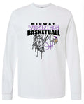 Long Sleeve Midway Vikings Net White