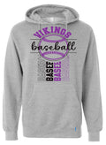 Hoodie Grey Viking BB Vert Badge 19