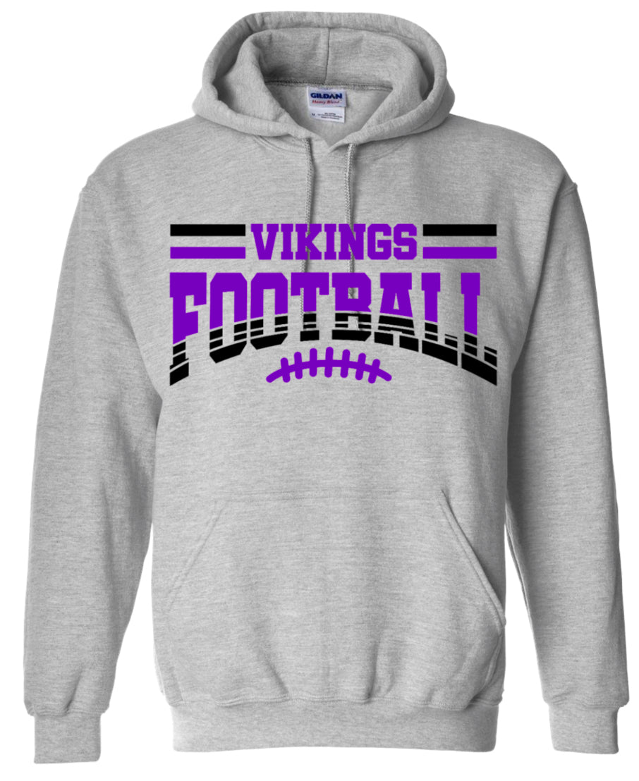 Hoodie Sport Grey Football Banner Arch