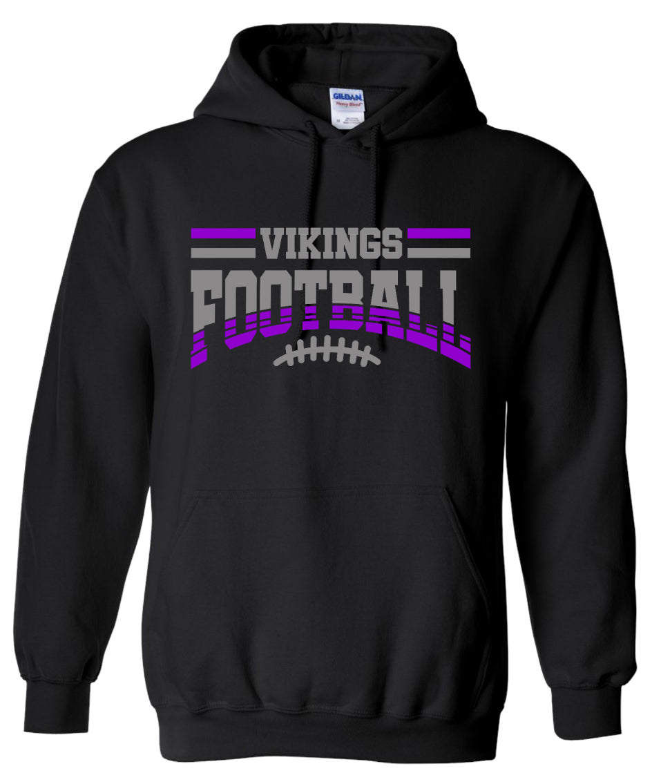 Hoodie Black Football Banner Arch 3