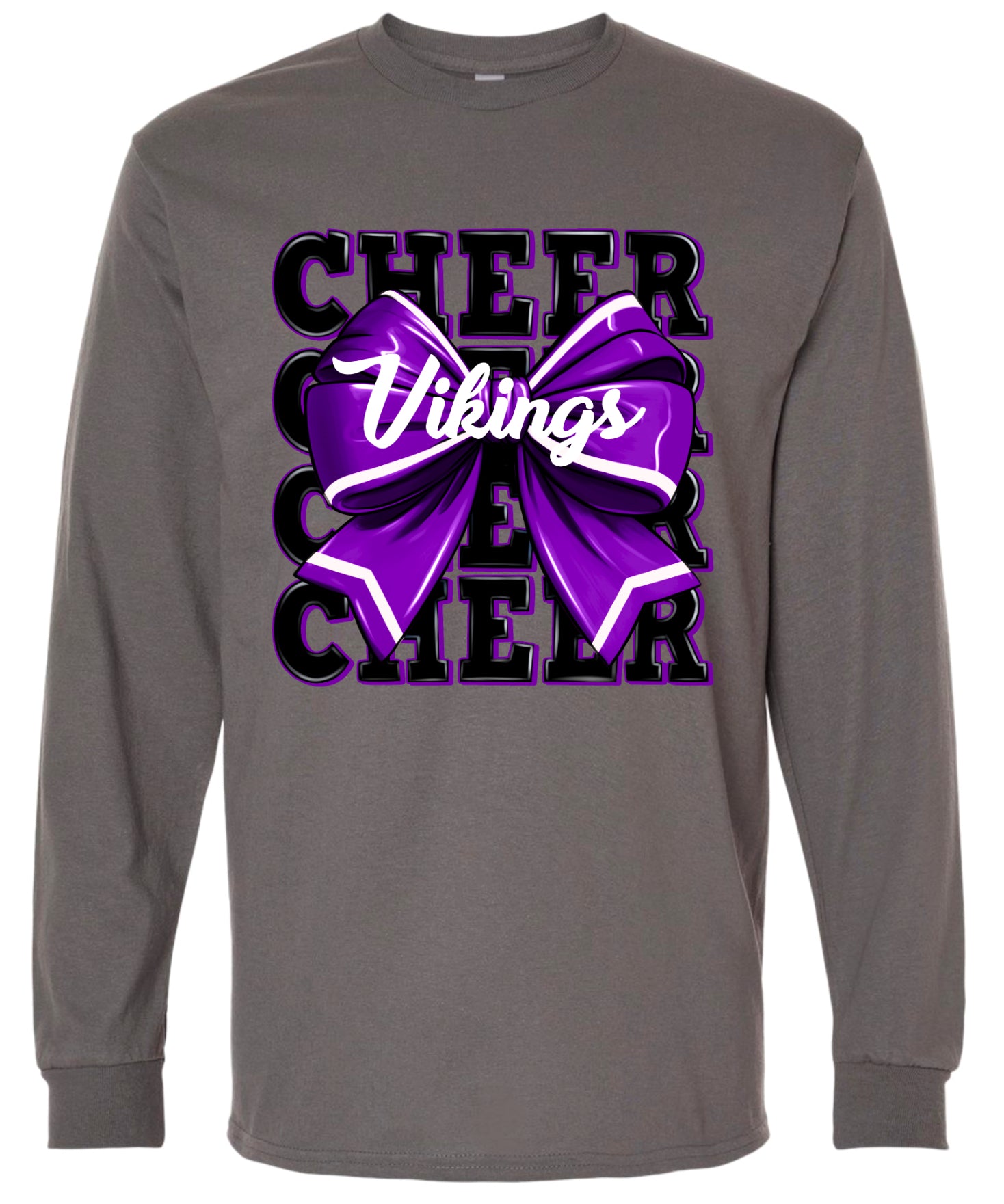 Long Sleeve Charcoal Cheer Repeat