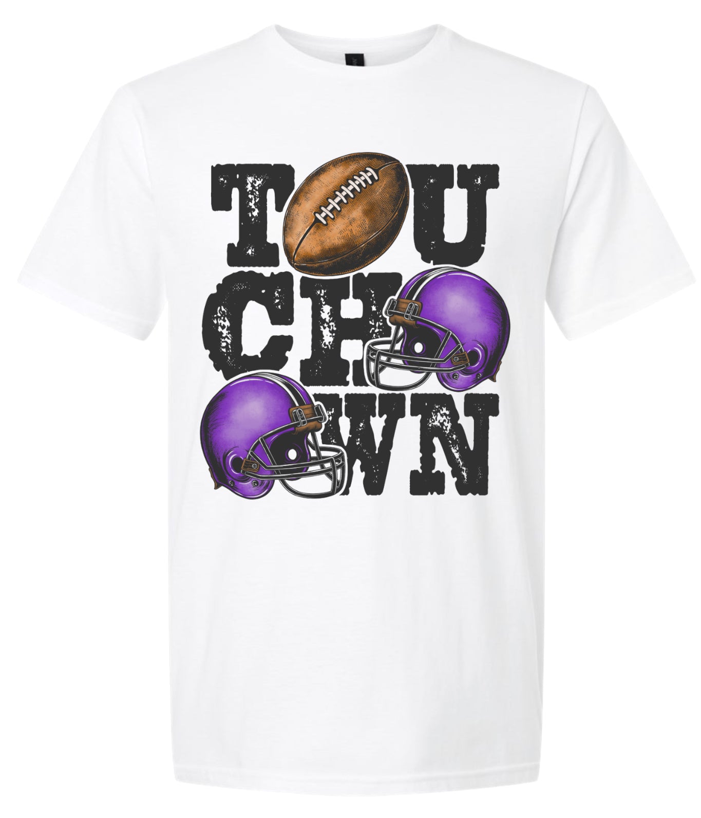 T-Shirt White Touchdown Stacked 3