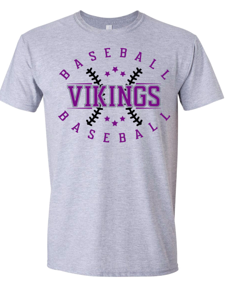 T-Shirt Grey Viking Stitch Star 5