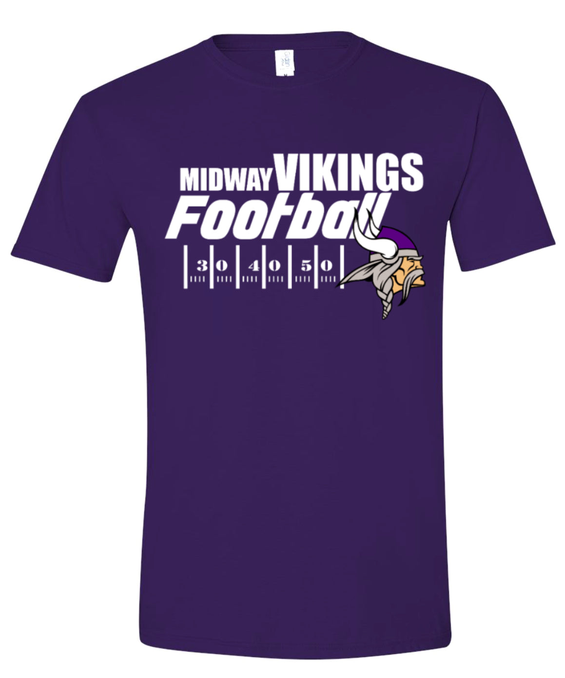 T-Shirt Purple Yard Line Viking