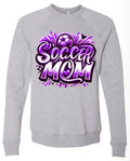 Crew Neck Grey Soccer Mom Airbrush 5
