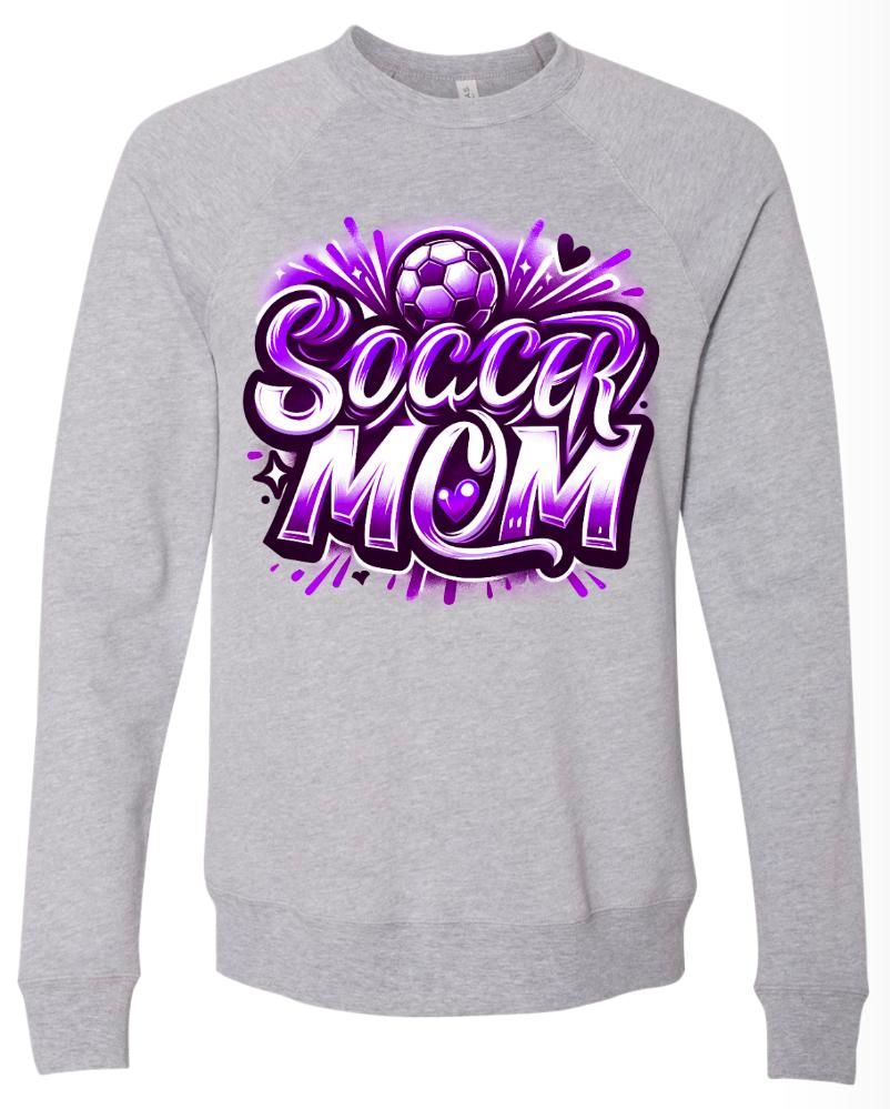 Crew Neck Grey Soccer Mom Airbrush 5