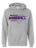 Hoodie Gray Wildcats Baseball Chevron