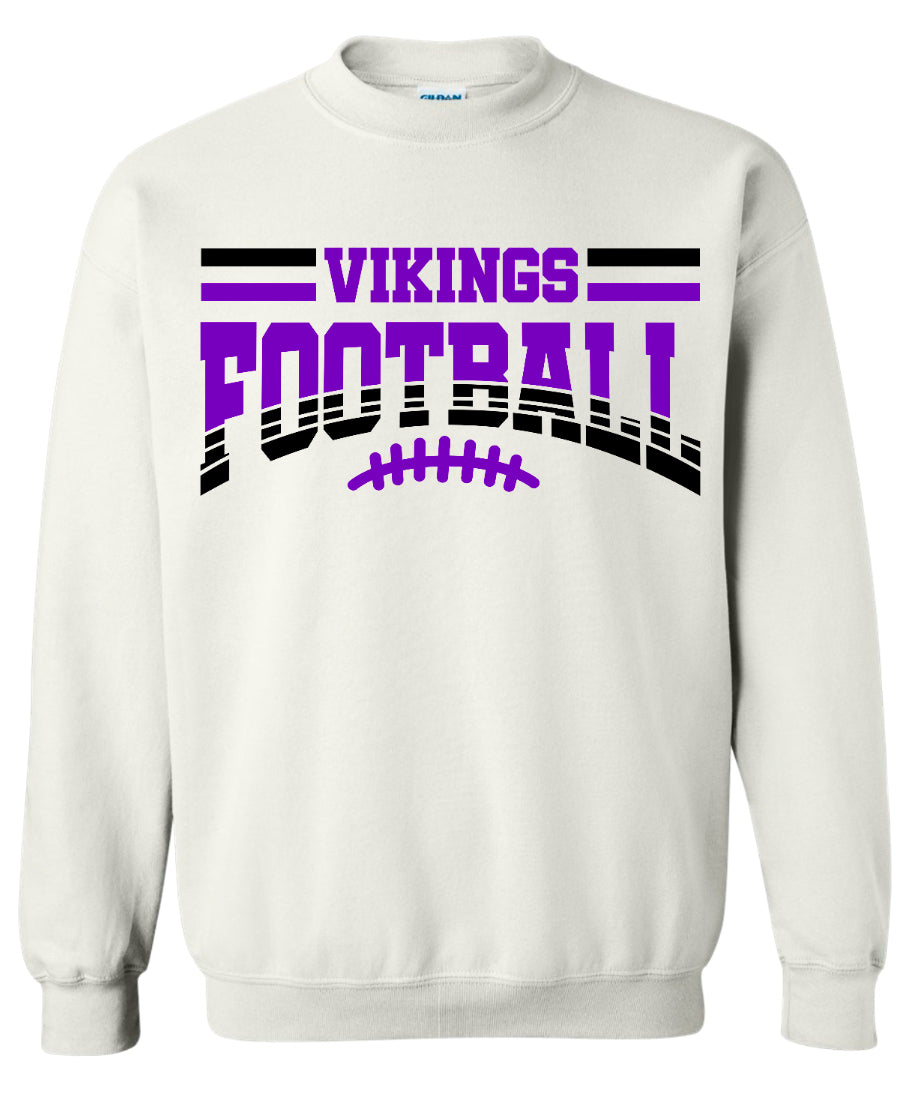 Crew Neck White Football Banner Arch