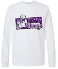 Long Sleeve White Player Distress