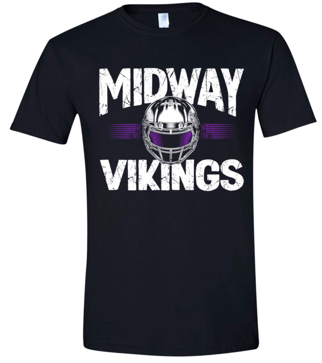 T-Shirt Black Helmet Stripe
