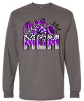 Long Sleeve Charcoal Cheer Mom Leopard