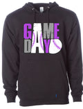 Hoodie Black Game Day Baseball Stack 8