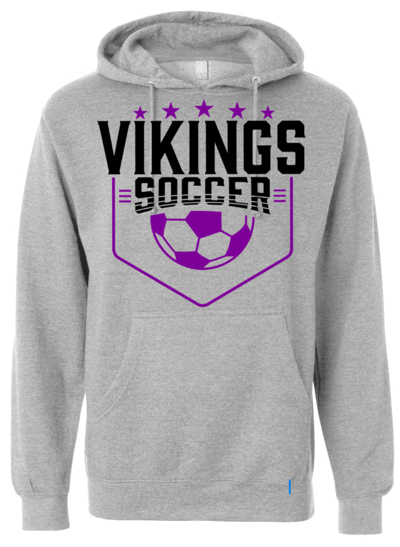 Hoodie Grey Viking Pennant 18