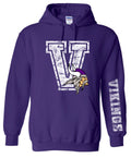Hoodie Purple V Mascot Head